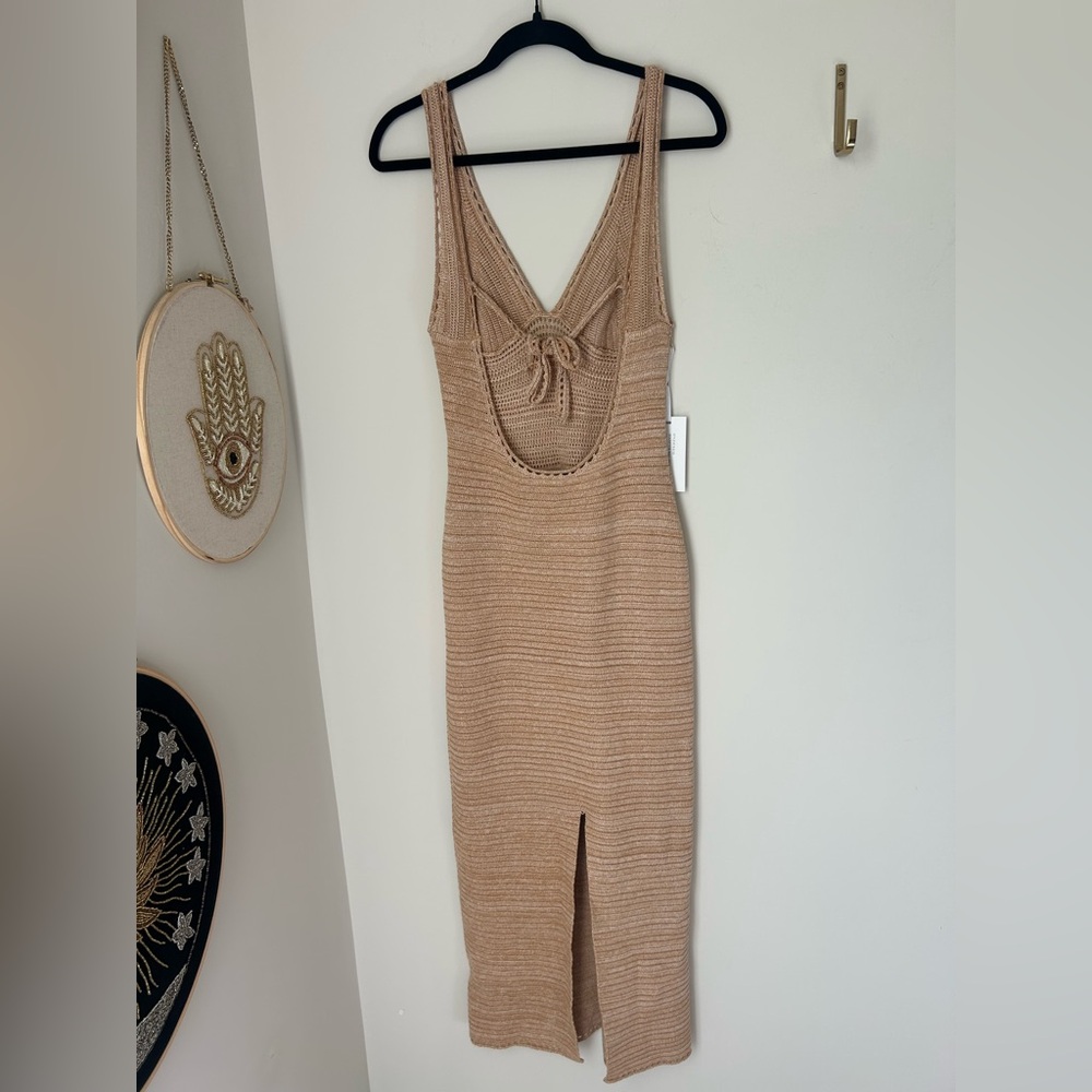 Viral Torn by Ronny Kobo Tan Open Back Maxi Dress - Picture 4 of 6